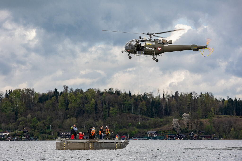 Internationale Großübung AIFER Salzburg, Katastrophenschutz Land Salzburg, Einsatzorganisationen Salzburg, Bayern und Tirol und Bundesheer üben verschiedene Szenarien in Seekirchen, Oberndorf, Laufen, Kuchl und Stadt Salzburg unterstützt durch KI 