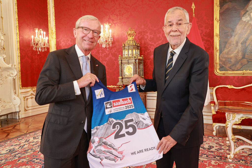 Land Salzburg/Franz Neumayr - Landeshauptmann Wilfried Haslauer und Bundespräsidentin Alexander van der Bellen in der Hofburg in Wien