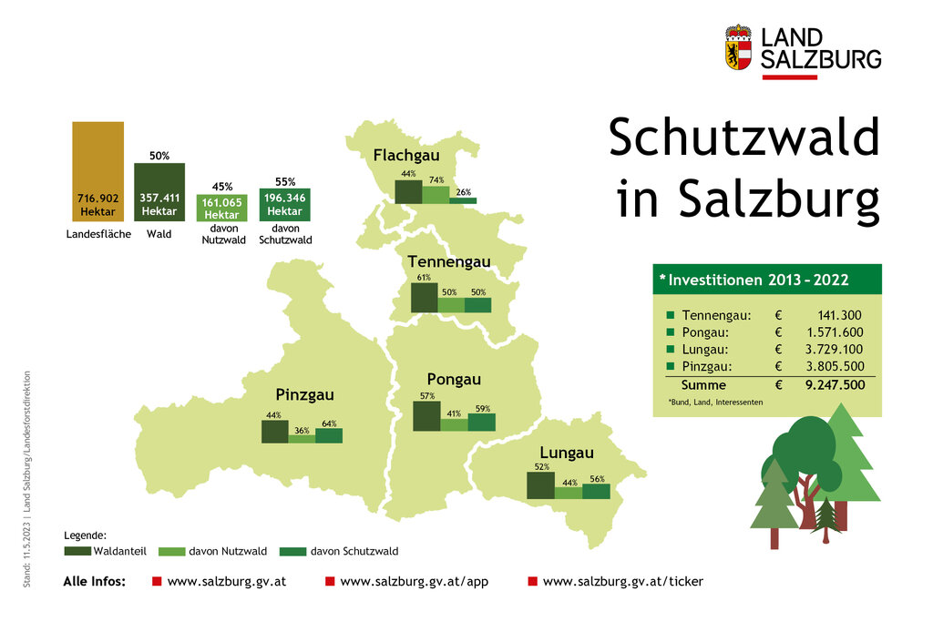 Infografik: Schutzwald in Salzburg
