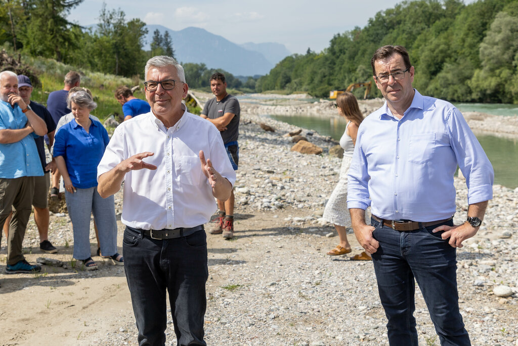 Land Salzburg/Neumayr/Hofer - Landesrat Josef Schwaiger, Bürgermeister Andreas Hasenöhrl (Wals-Siezenheim)