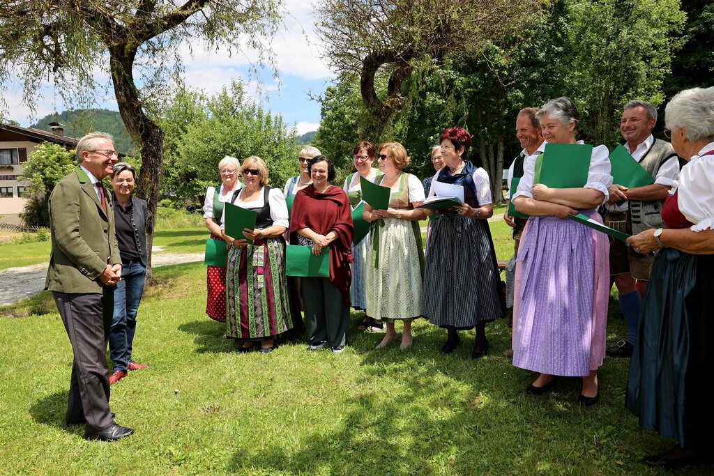 17.06.2023 Salzburg, Pongau, Wagrain, Denkmal, Einweihung, Pflegerschlössl, Stille Nacht, Joseph Mohr, Lied, Kultur, Volkskultur, Brauchtum, Museum.